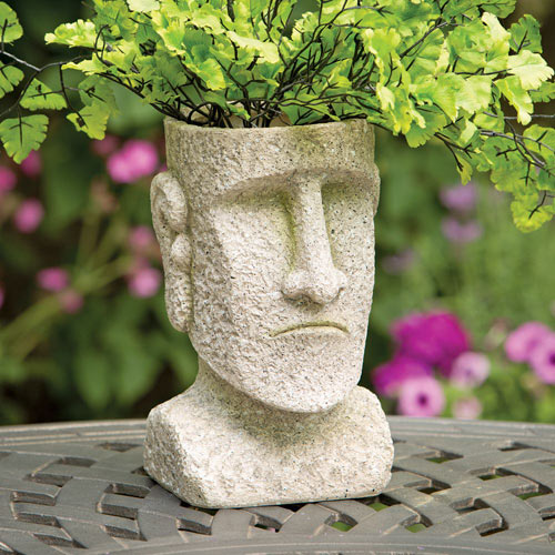Stone Face Garden Planter