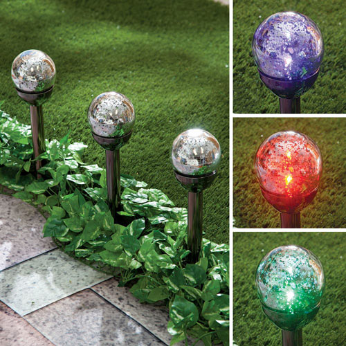 Set of 3: Solar Color Changing Mercury Stakes
