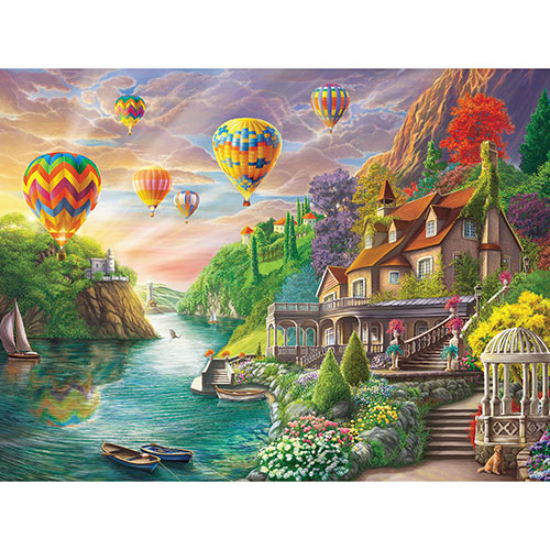 Mansion By The Lake 300 Large Piece Jigsaw Puzzle
