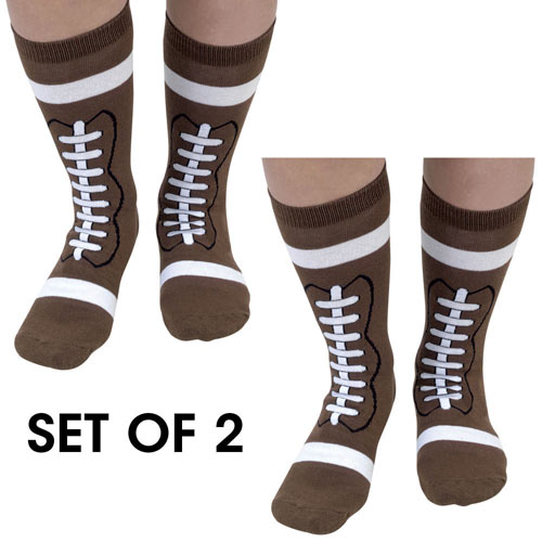 Set of 2 Pairs: Football Socks