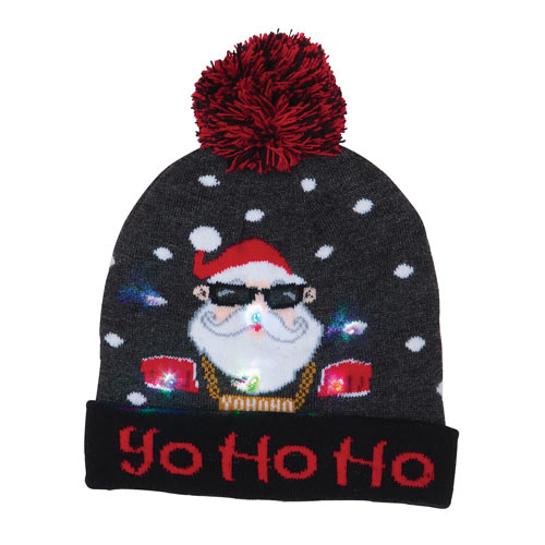Light-Up Holiday Hat - Ho Ho Ho
