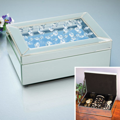 Crystal Mirrored Jewelry Box