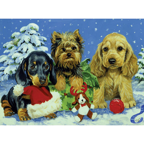Snow Puppies 300 Large Piece Jigsaw Puzzle