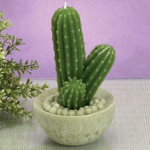 Sculptural Botanical Candle - Cactus