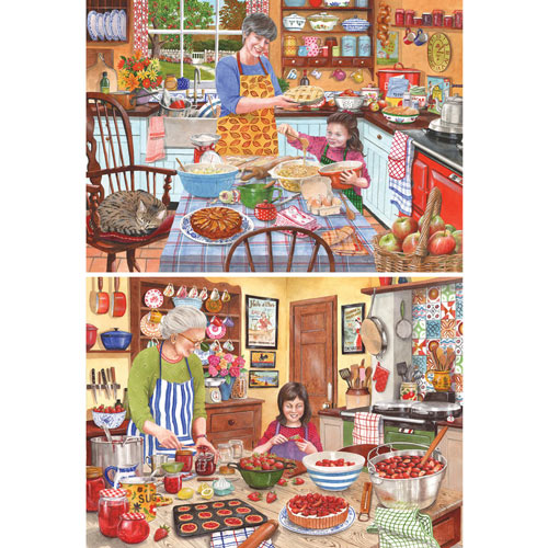 Set of 2: Tracy Hall 300 Large Piece Jigsaw Puzzles
