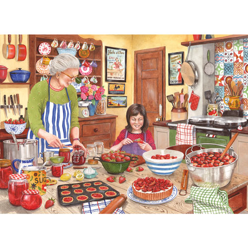 Grandma's Kitchen Strawberry Jam 300 Large Piece Jigsaw Puzzle