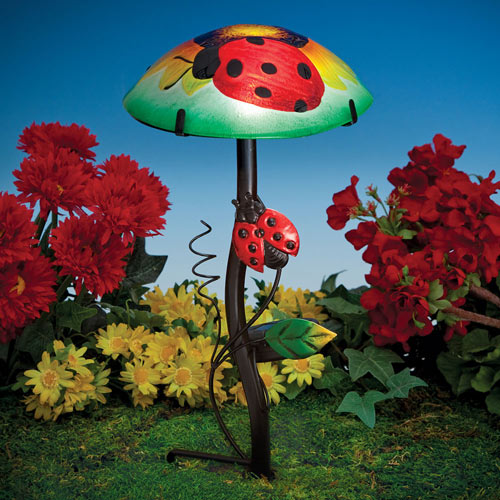 Ladybug Solar Toadstool Stake