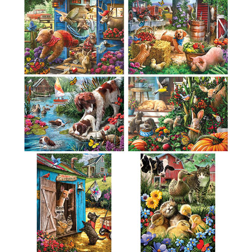 Set of 6: Larry Jones 500 Piece Jigsaw Puzzles