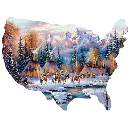 Home of the Brave 750 Piece Shaped Jigsaw Puzzle
