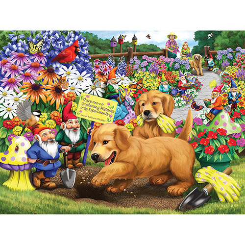 Puppy Garden Helpers 300 Large Piece Jigsaw Puzzle