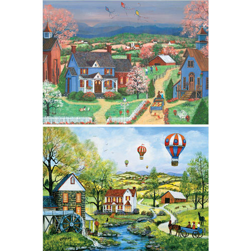 Set of 2: Mary Ann Vessey 500 Piece Jigsaw Puzzles