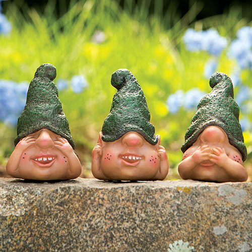 Three Cute Little Gnomes