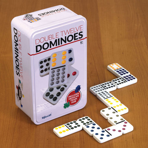 Double Dominoes Set With Train Pieces