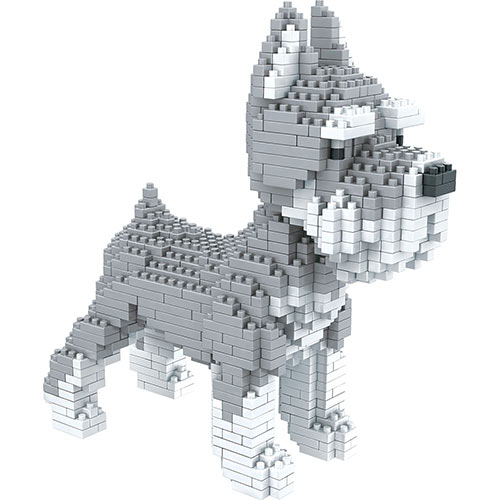 Dog Breed 3-D Block Puzzle- Schnauzer
