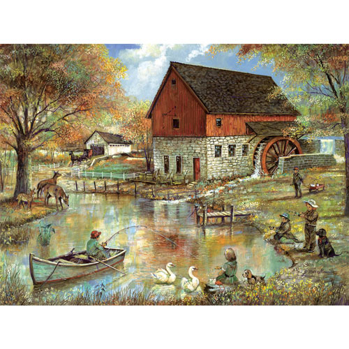 The Old Mill Pond 300 Large Piece Jigsaw Puzzle