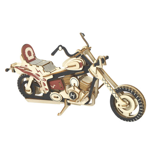 3D Wooden Motorcycle