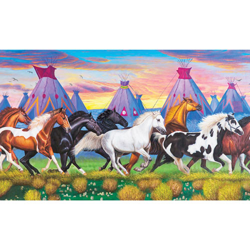Indian Ponies 300 Large Piece Jigsaw Puzzle