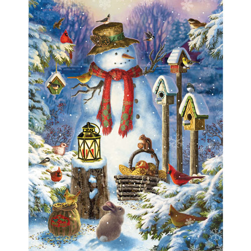 Snowman In the Wild 1000 Piece Jigsaw Puzzle