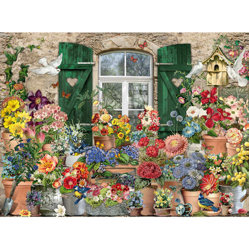 Flowers Outside 300 Large Piece Jigsaw Puzzle