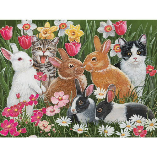 Springtime Bunnies 500 Piece Jigsaw Puzzle
