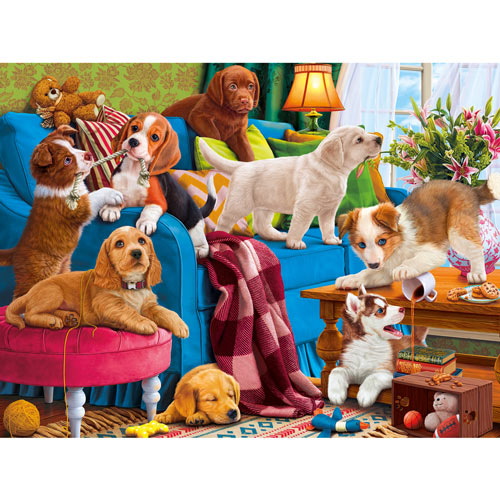 Playful Puppies 300 Large Piece Jigsaw Puzzle