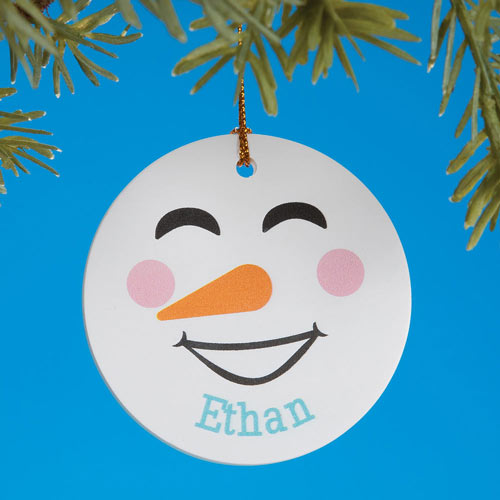 Personalized Snowman Ornaments - Laughing