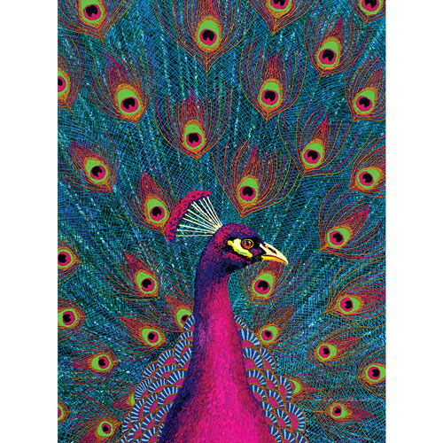 Pink Peacock 1000 Piece Jigsaw Puzzle