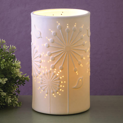 Dandelion Flower Porcelain Lamp