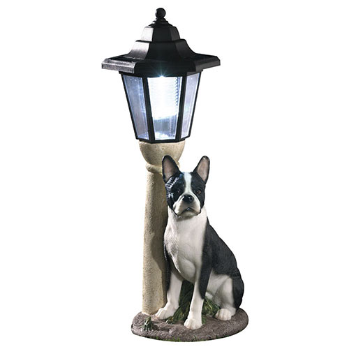 Solar Boston Terrier Lantern