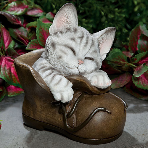 Contented Kitten Garden Sculpture