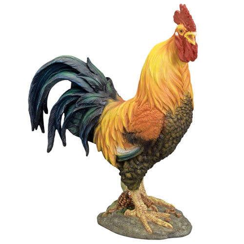 Life Sized Rooster Garden Sculpture