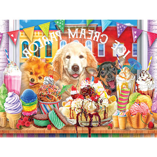 Ice Cream Parlour Pups 500 Piece Jigsaw Puzzle