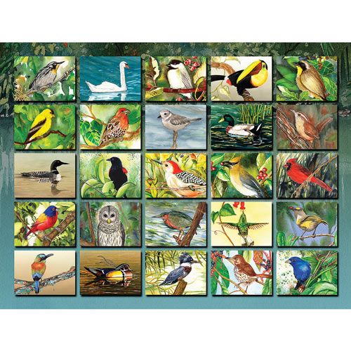 Bountiful Birds 500 Piece Jigsaw Puzzle Bits and Pieces