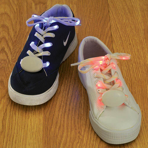 Red Light-Up LED Shoe Laces