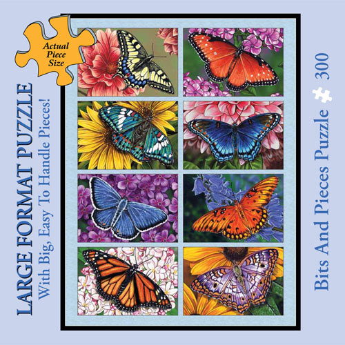 Butterflies and Blooms 300 Large Piece Jigsaw Puzzle