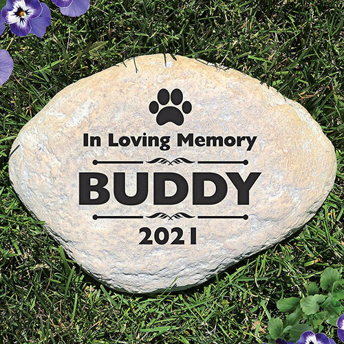 Personalized Engraved Pet Memorial Garden Stone
