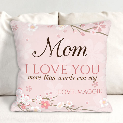 Personalized Mom I Love You Pillow
