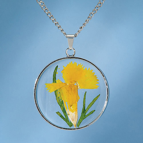 Birth Flower Necklace - March (Dianthus)