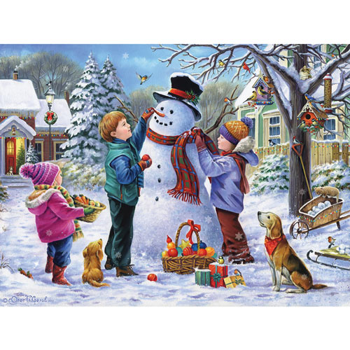 Snowman's Finishing Touches 500 Piece Jigsaw Puzzle