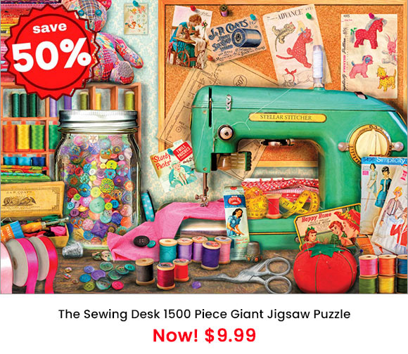 The Sewing Desk 1500 Piece Giant Jigsaw Puzzle