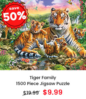 Tiger Family 1500 Piece Jigsaw Puzzle