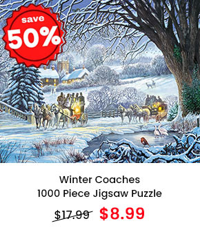 Winter Coaches 1000 Piece Jigsaw Puzzle
