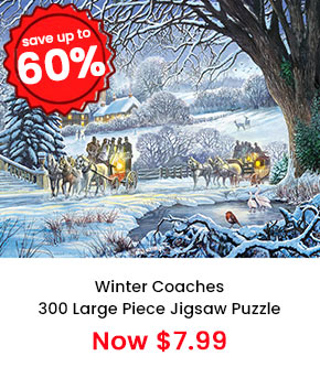 Winter Coaches 300 Large Piece Jigsaw Puzzle