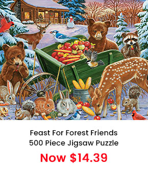 Feast for Forest Friends 500 Piece Jigsaw Puzzle