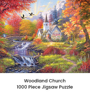 Woodland Church 1000 Piece Jigsaw Puzzle