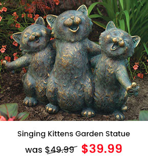 Singing Kittens Garden Statue 