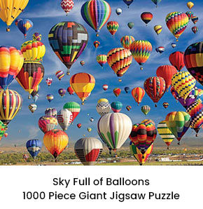  Sky Full of Balloons 1000 Piece Giant Jigsaw Puzzle