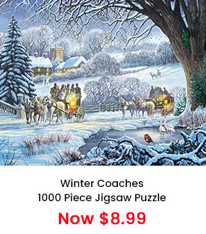Winter Coaches 1000 Piece Jigsaw Puzzle 