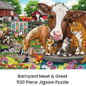 Barnyard Meet & Greet 500 Piece Jigsaw Puzzle 