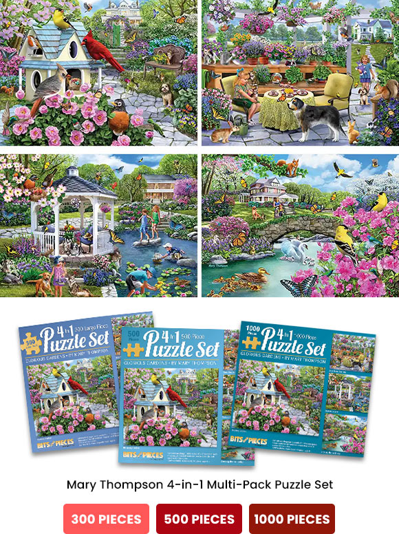  Mary Thompson 4-in-1 Multi-Pack Puzzle Set